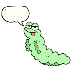 speech bubble cartoon caterpillar
