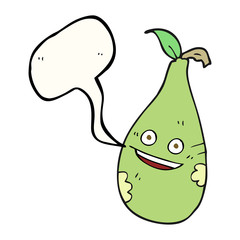 speech bubble cartoon pear