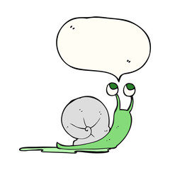 speech bubble cartoon snail