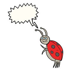 speech bubble cartoon ladybug