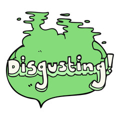 disgusting speech bubble cartoon