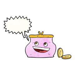 speech bubble textured cartoon purse