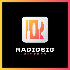 Letter R Logo - Radio Signal