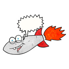 speech bubble textured cartoon missile