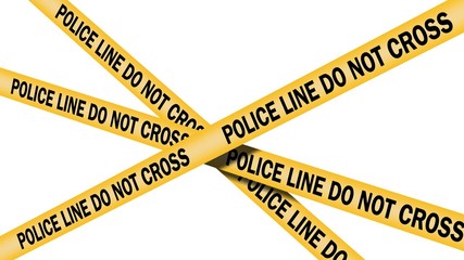 Police Line Do not Cross - isolated on white