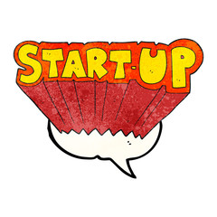 speech bubble textured cartoon startup symbol