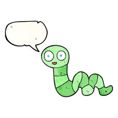 speech bubble textured cartoon snake