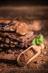 Chopped chocolate