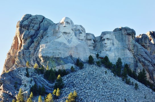 The Mount Rushmore National Memorial in Keystone, South Dakota