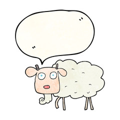 speech bubble textured cartoon goat