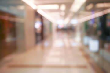 Blurred scene of department store for background