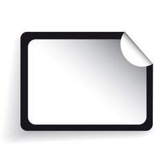 Blank sticker vector red