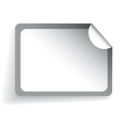 Blank sticker vector white