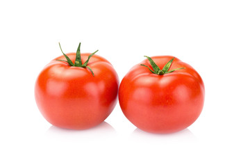 Red Tomatoes on white background