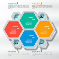 Abstract 3D Paper Infographics