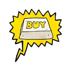 speech bubble textured cartoon computer key buy symbol