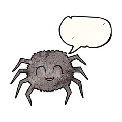speech bubble textured cartoon spider
