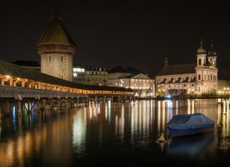 Chapel Bridge  at night