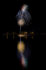 Feuerwerk am See