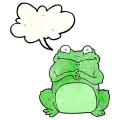 speech bubble textured cartoon funny frog