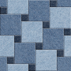 Fototapeta premium Decorative tile pattern - seamless background - Blue denim jeans