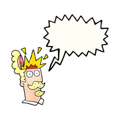 speech bubble textured cartoon man with exploding head