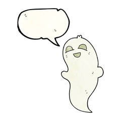 speech bubble textured cartoon halloween ghost