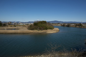 吉田城(豊橋市)から見た豊川