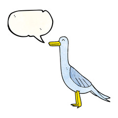 speech bubble textured cartoon bird
