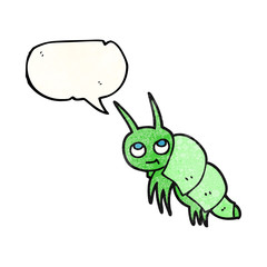 speech bubble textured cartoon little bug