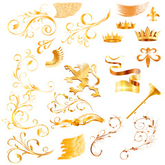Set of ornate design elements. 