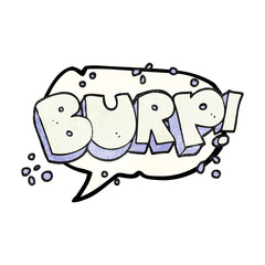 speech bubble textured cartoon burp text