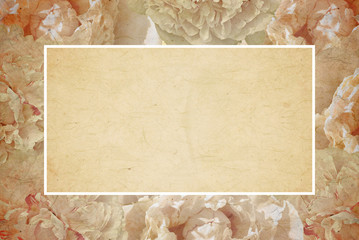 Floral frame background - vintage effect.