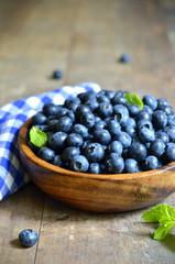 Ripe organic blueberry.