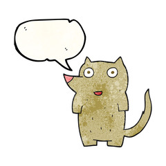 speech bubble textured cartoon dog