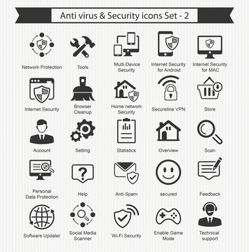 Anti virus & Security icons - Set 2