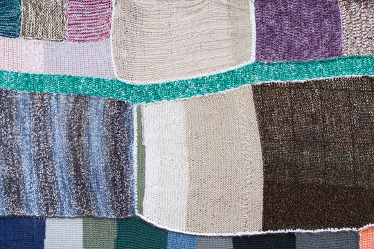 bunte Patchworkdecke