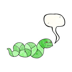 speech bubble textured cartoon snake