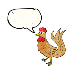 speech bubble textured cartoon cock