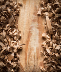 Wood shavings background
