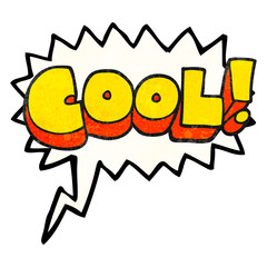 cool speech bubble textured cartoon symbol