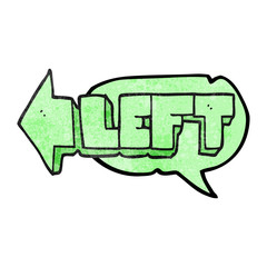 speech bubble textured cartoon left symbol