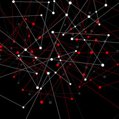 Abstract background with dot and line, network connection, molecule structure
