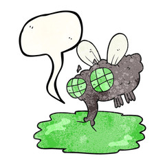 speech bubble textured cartoon gross fly