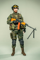 Fototapeta premium Special force soldier with a rifle