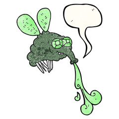 speech bubble textured cartoon gross fly