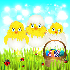Easter light vector