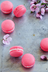 Makarons - with strawberry cream.