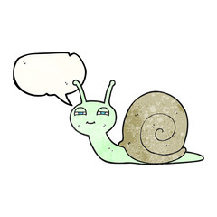 speech bubble textured cartoon cute snail