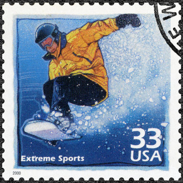 USA - 2000: Snowboarder, increased popularity in extreme sports